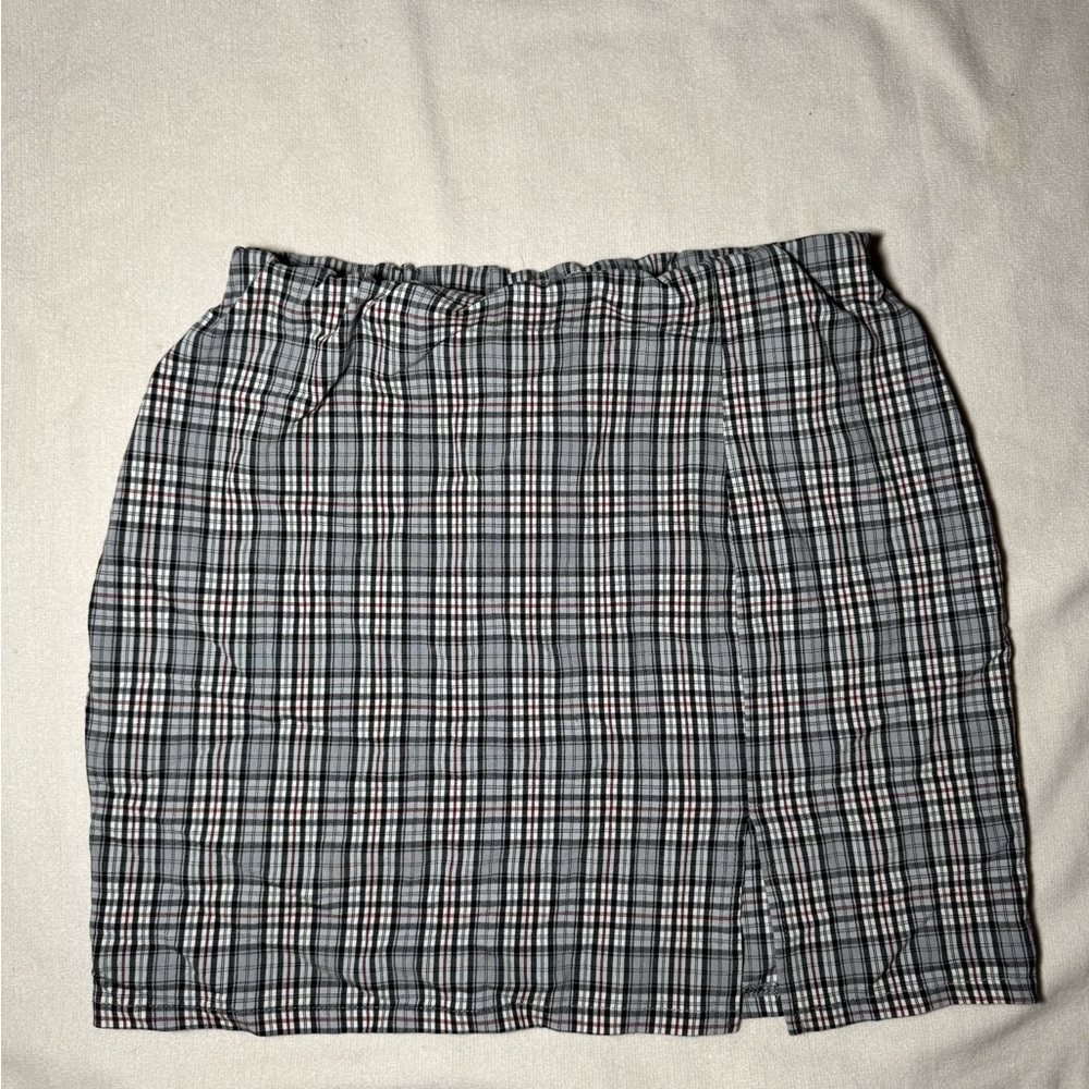 Windsor Black and White Plaid Mini Skirt